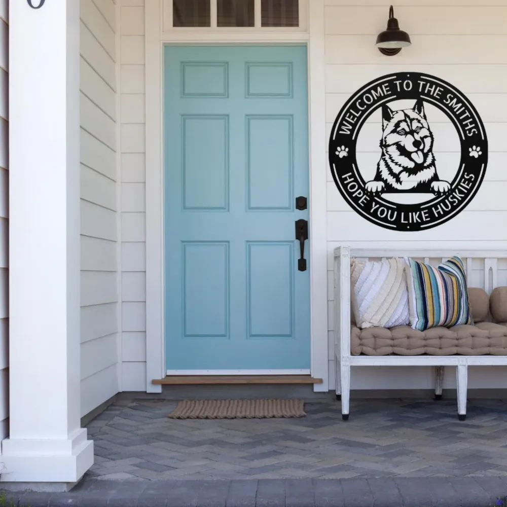 Personalized Husky Dog Metal Sign
